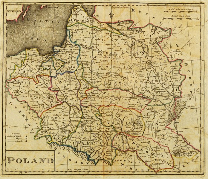 Map of Poland XVIII Century
