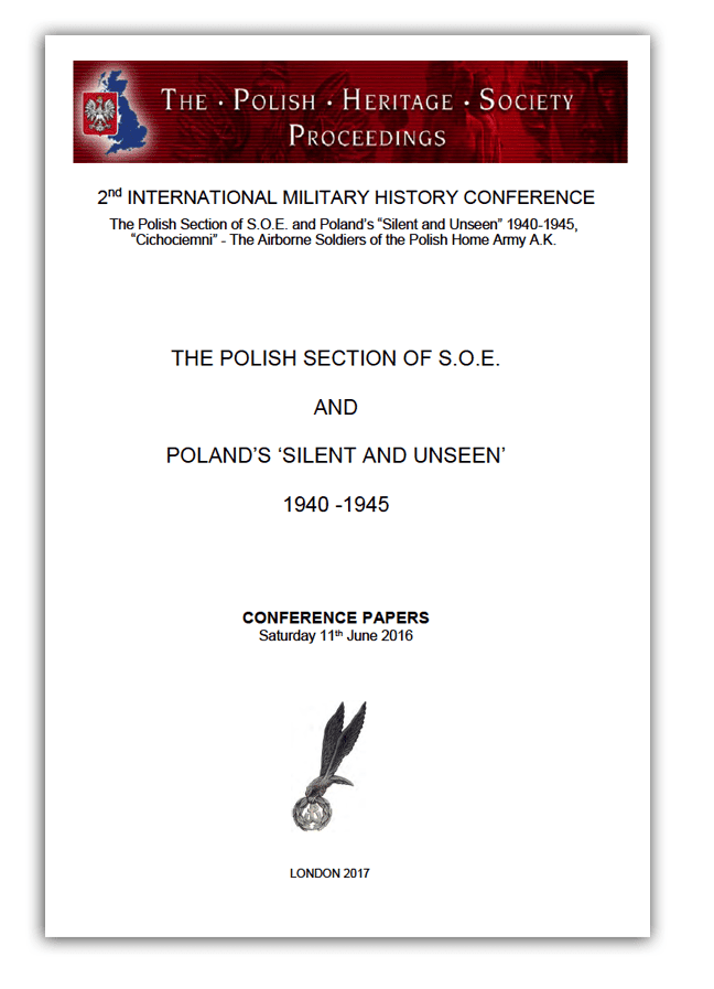 Cichociemni and SOE Conference Proceedings