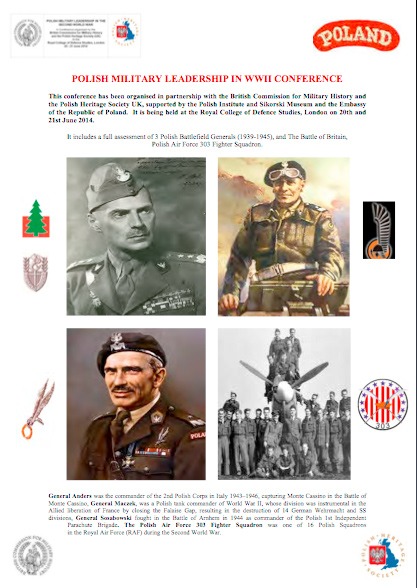 Polish Military Leadership WWII Conference programme