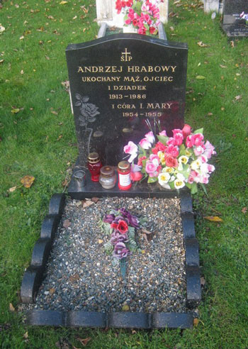 Polish flame on a Polish grave 