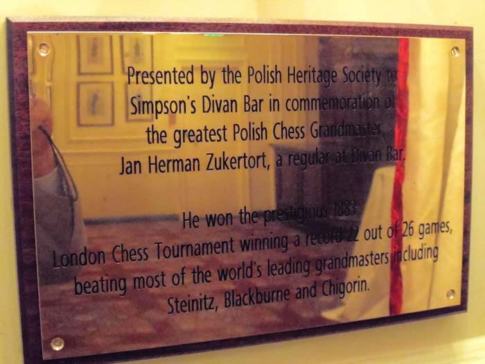 Zukertort Memorial Plaque