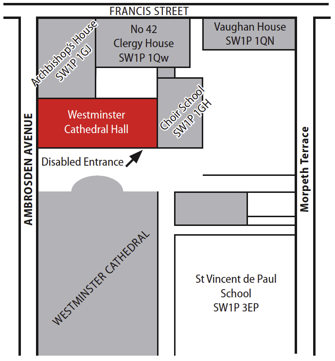 Westminster-Cathedral-Hall-Map
