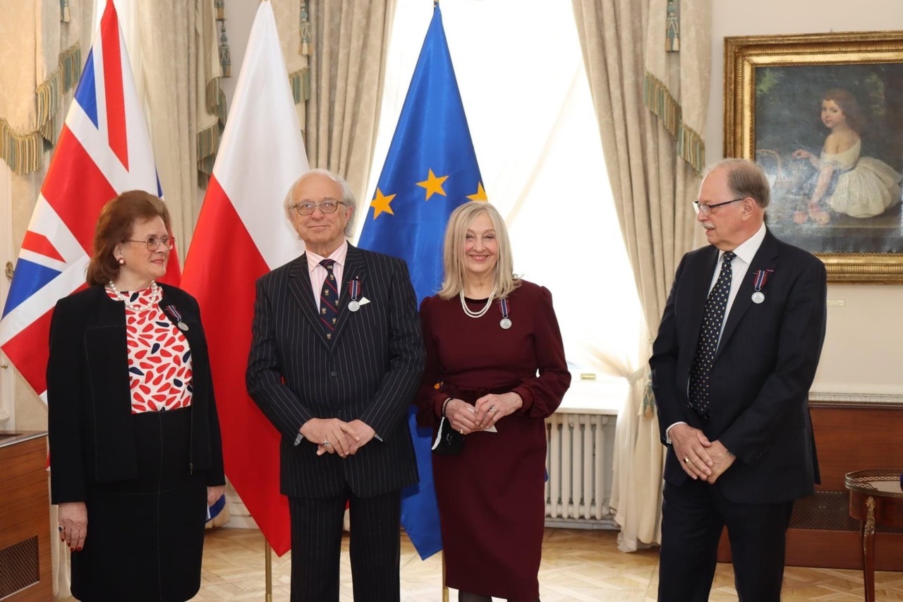 L -R  Hanka Januszewska, Dr Matek Stella -Sawicki, Teresa Stella -Sawicka and Christopher Januszewski.
